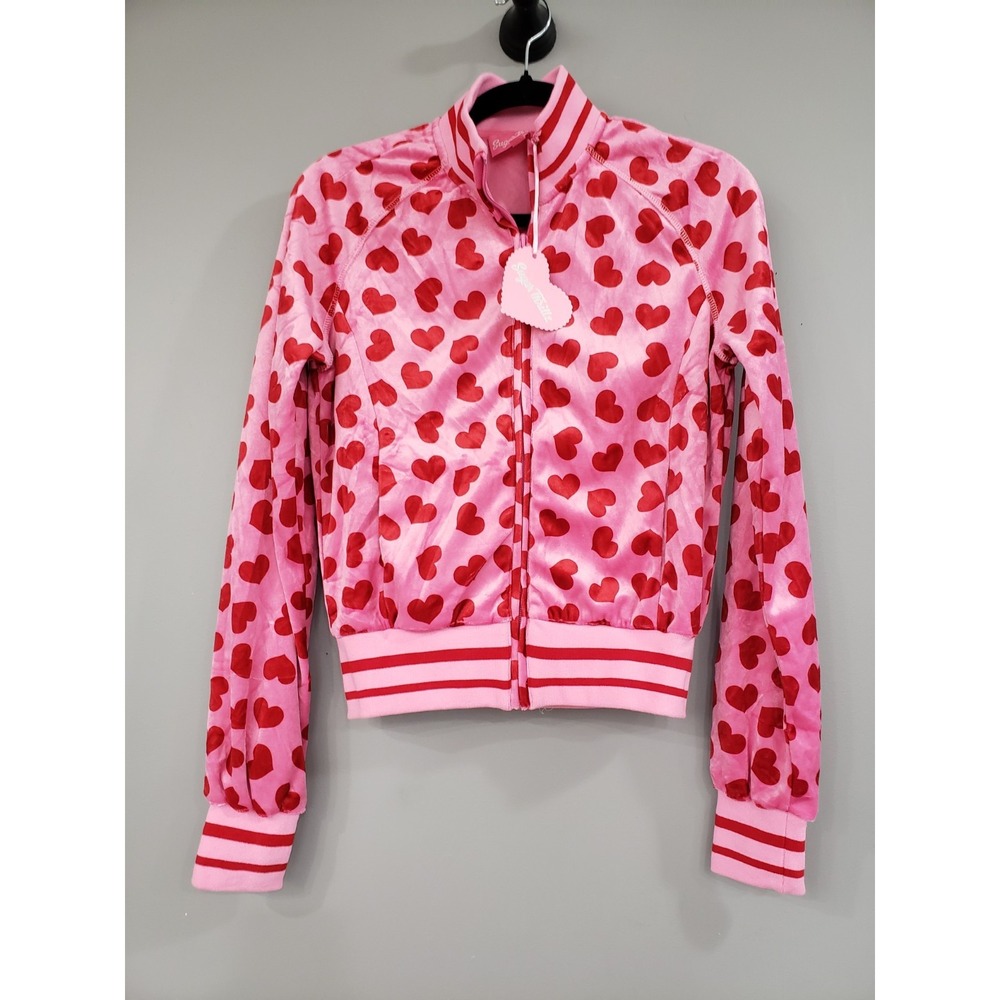 Dolls Kill Sugar Thrillz Miss Loyal Maneater Velour Track JACKET Jennifers Body